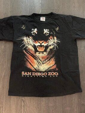 VINTAGE 90S SAN DIEGO ZOO TIGER T- SHIRT SIZE LARGE L